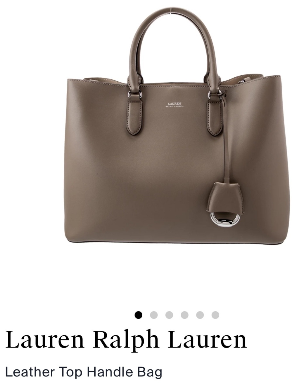 Like New RALPH LAUREN Marcy Leather Satchel. Color GUN METAL w/ silver hardware